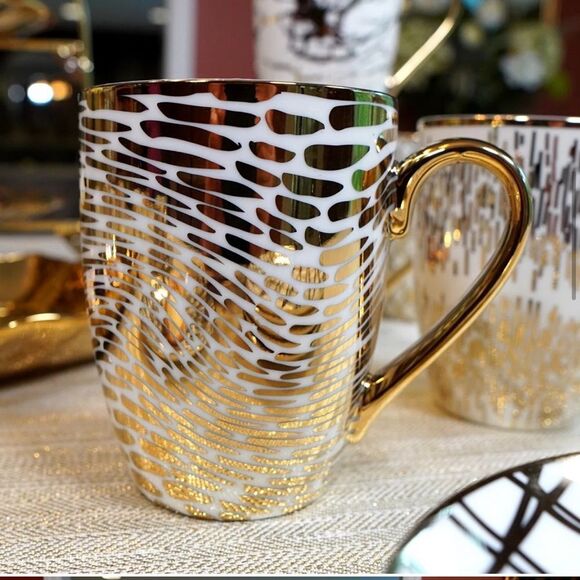 Certified International
4 Piece gold  Multi-Colored Porcelain 16 oz. Mug Set - Picture 5 of 11